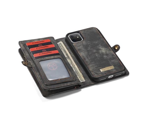 Чохол-гаманець CaseMe Retro Leather для Apple iPhone 12 / 12 Pro, Black - фото 4 Чохол-гаманець CaseMe Retro Leather для Apple iPhone 12 / 12 Pro, Black - фото 4
