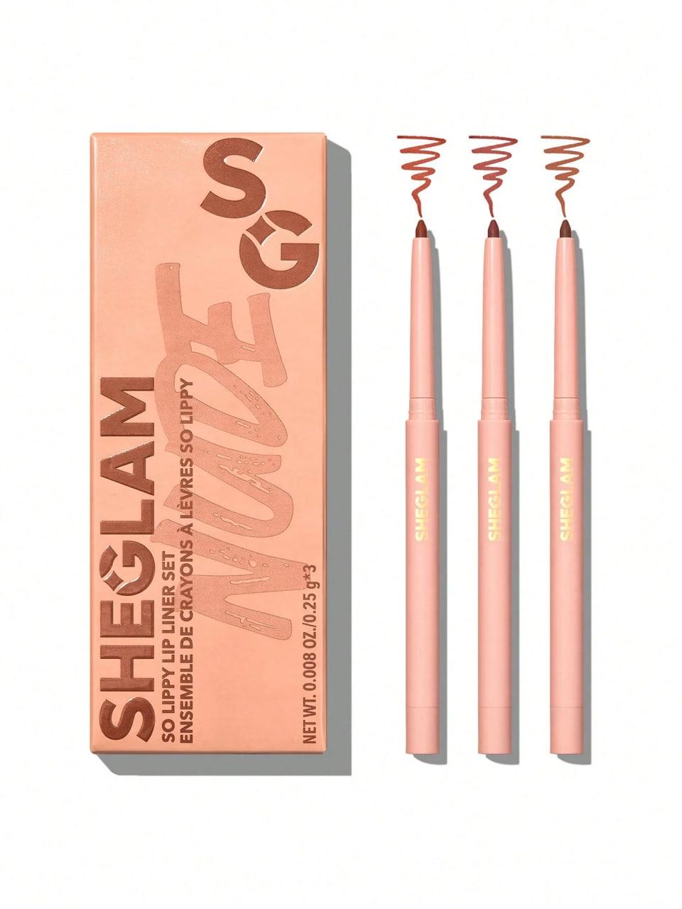 Набор карандашей для губ Sheglam Lippy Lip Liner Set Au Naturel 25 г х 3 шт. (15186667)