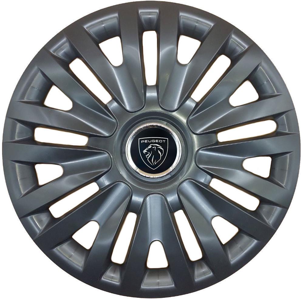 Колпаки автомобильные R15 SJS Peugeot 313 4 шт. Черный