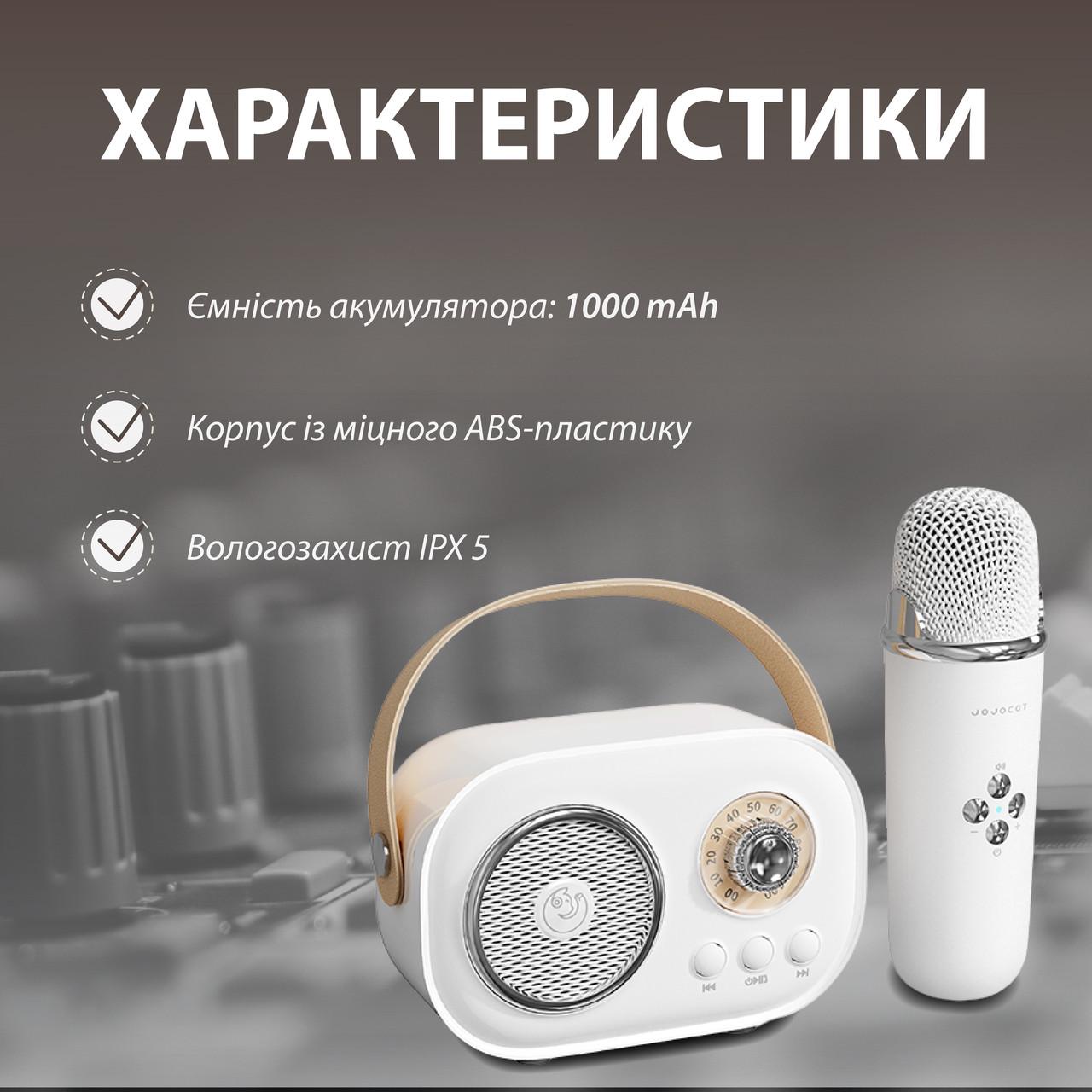 Портативна колонка Bluetooth з мікрофоном і вологозахистом TF card Білий (C20W) - фото 4