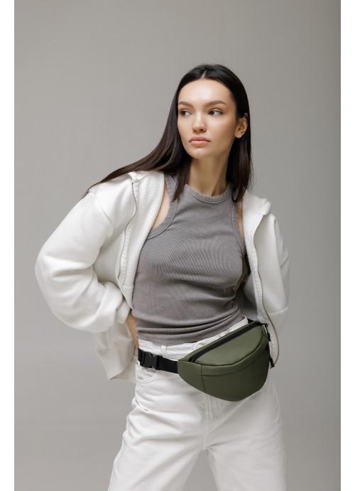 Поясная женская сумка Sambag экокожа/водостойкая Хаки (2618898447) - фото 5 Поясная женская сумка Sambag экокожа/водостойкая Хаки (2618898447) - фото 5