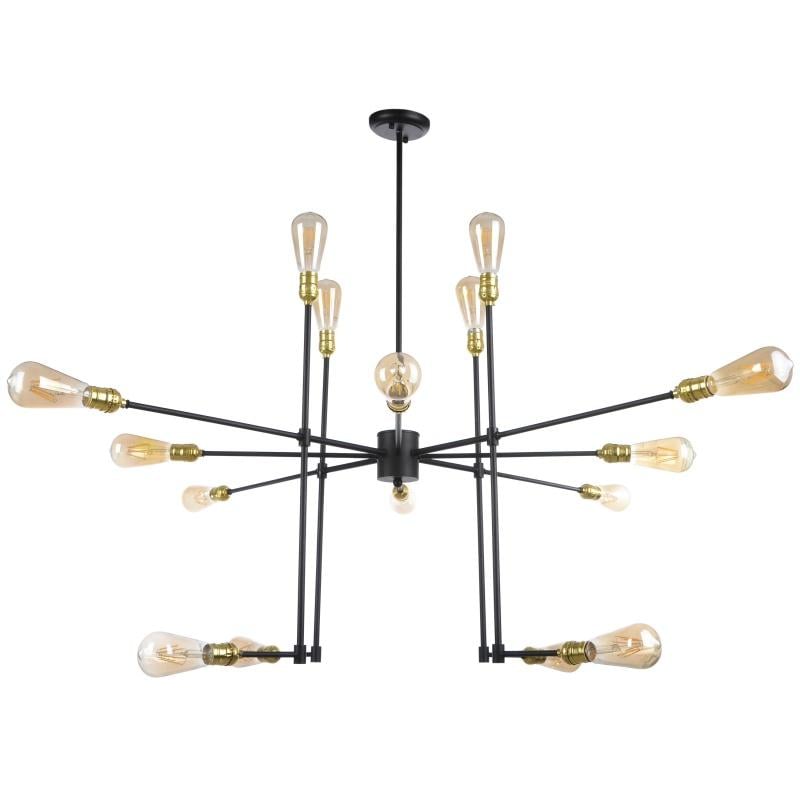 Люстра потолочная лофт Brille BL-348S/16 E27 BK