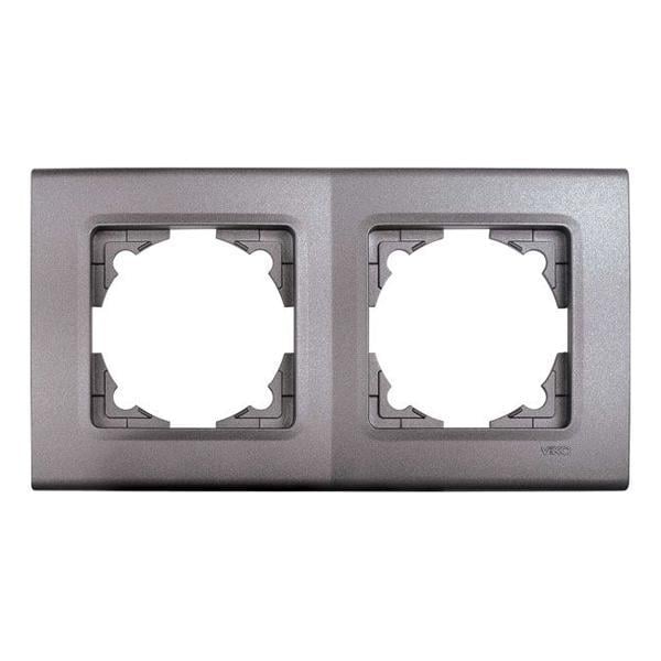 Рамка на 2 места Viko Linnera Life универсальная Серый гранит (90460740)