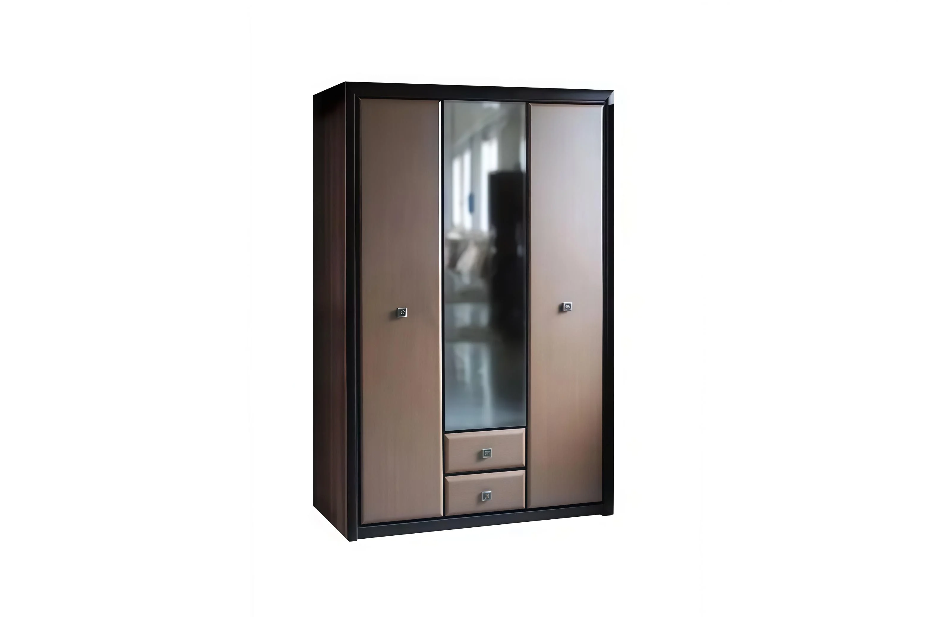 Шкаф с зеркалом Гербор Коэн МДФ SZF4D2S Венге магия/Штрокс темный (GRB-1423)