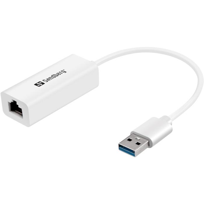 Перехідник Sandberg USB 3.0 Type A - Ethernet RJ45 1000 Mbs (133-90)