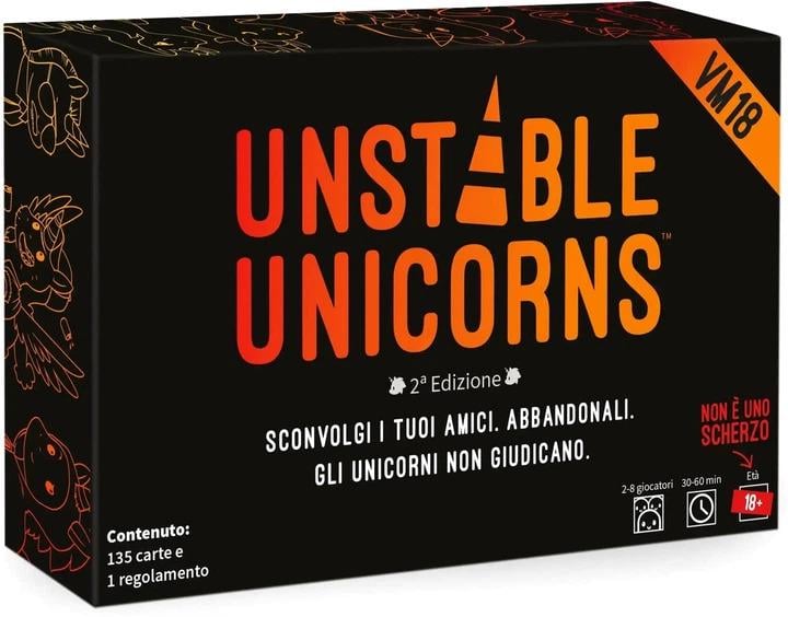 Настільна гра карткова для дорослих Відчайдушні однороги Asmodee Unstable Unicorns VM18 2–8 гравців італійською мовою 18+ (SKU-439)