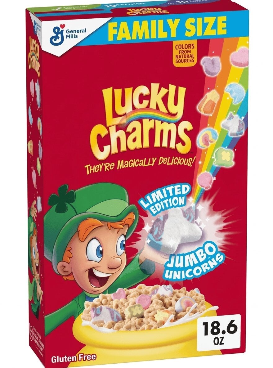 Сухий сніданок General Mills Lucky Charms Jumbo Unicorns with Marshmallows Family Size 527 г (656933207)