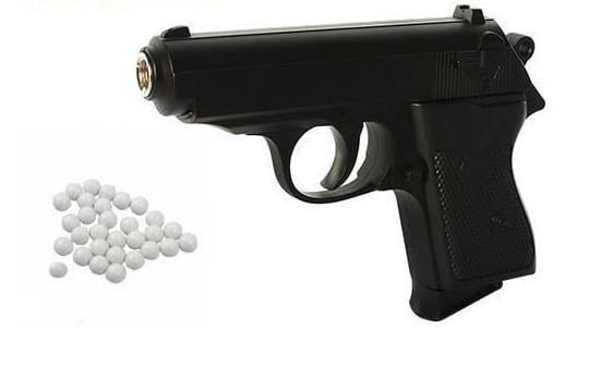 Пистолет игрушечный Вальтер металло-пластиковый шарики (ZM02)