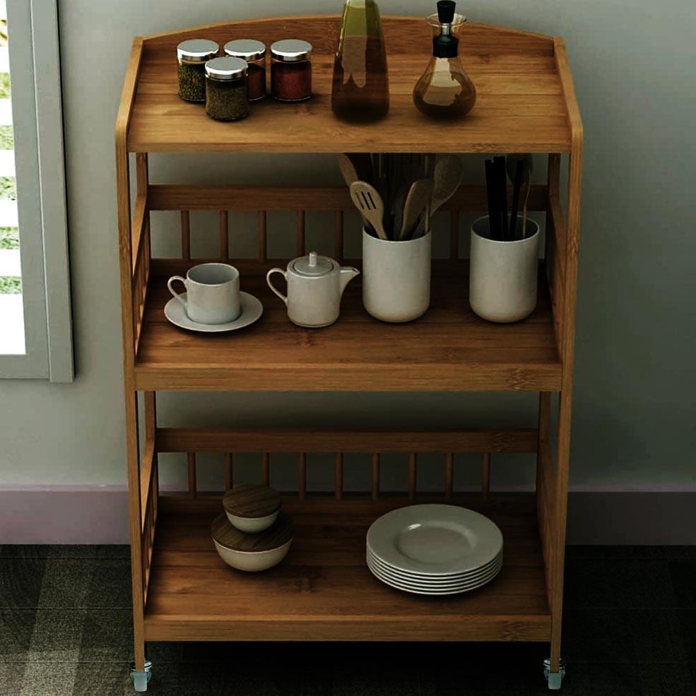 Столик сервірувальний з дерева Біллун Охра (ЭТК-000504)