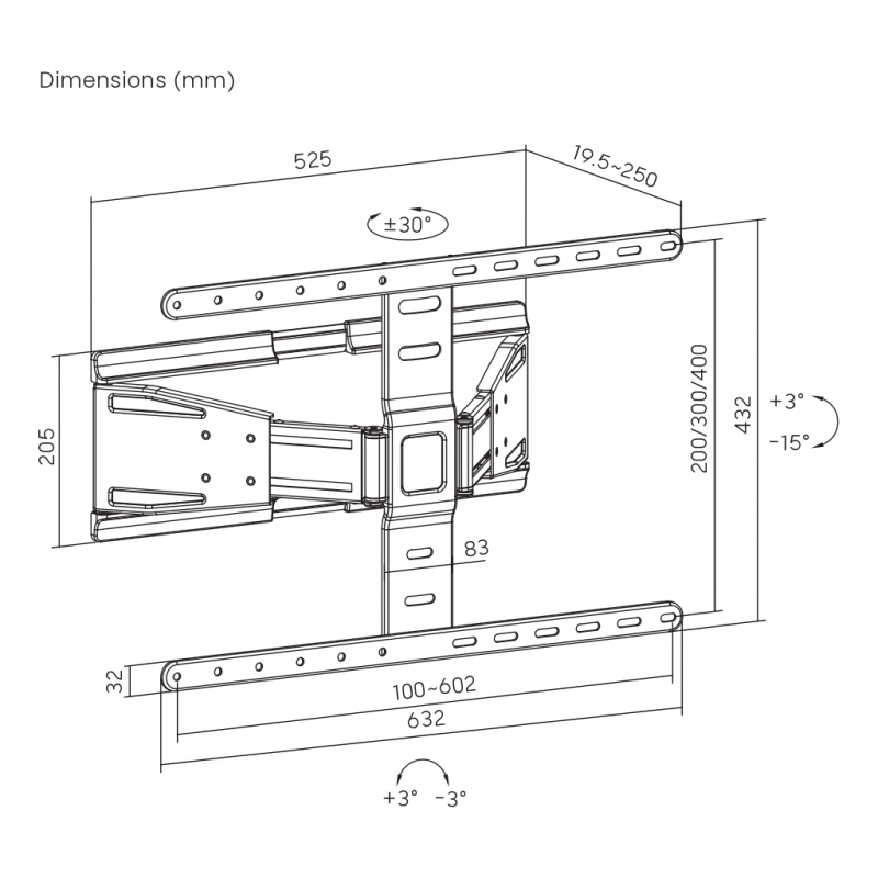 Крепление для телевизора UniBracket Slim64 настенное 43-90" (tf5690) - фото 12