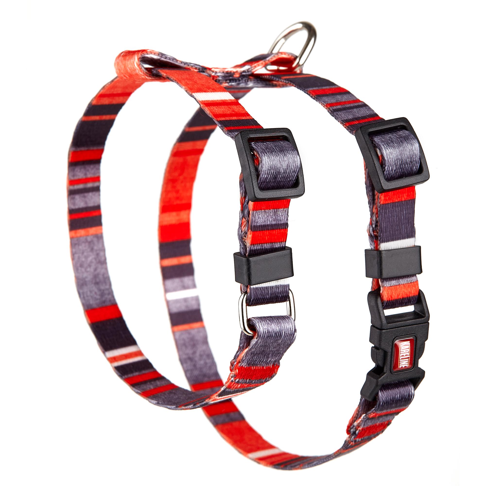 Шлея KareLine LINE из нейлона с узором и пластиковой пряжкой 10 мм А 200-270 мм В 260-320 мм (0855/3)