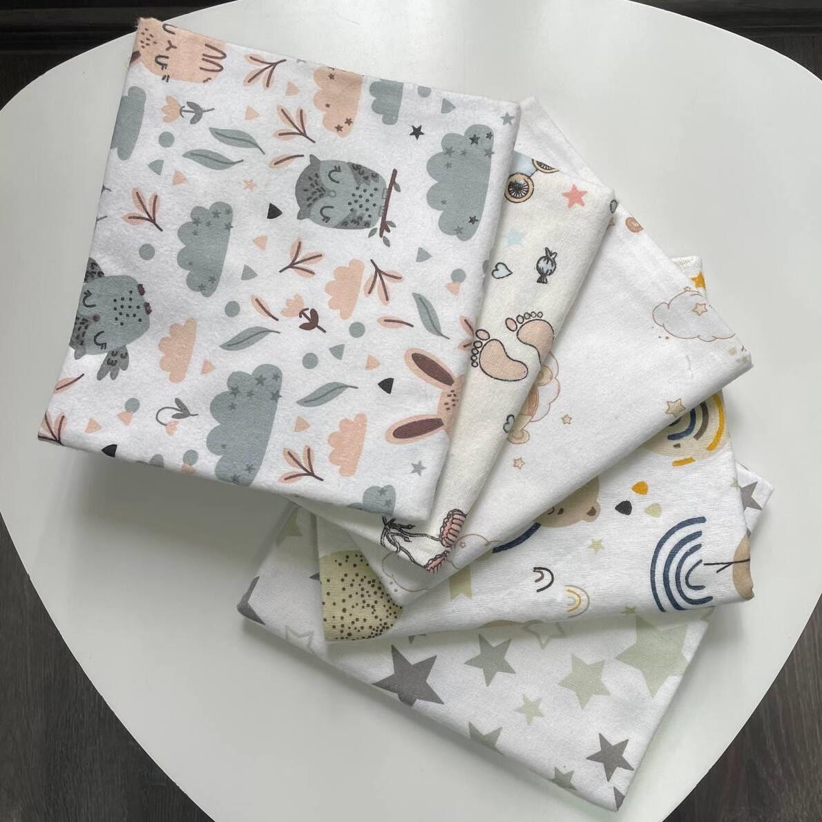 Пеленки детские BST фланелевые 90х80 см 5 шт. (2a590fbd)