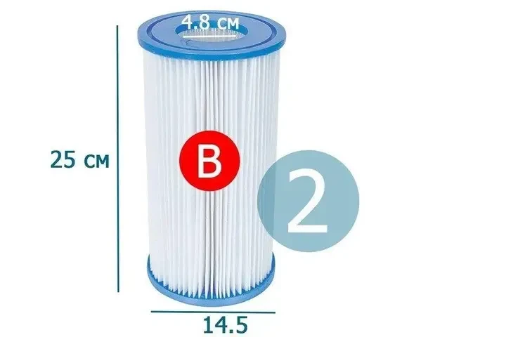 Змінний картридж для фільтру насоса Intex тип В (15045457) - фото 3 Змінний картридж для фільтру насоса Intex тип В (15045457) - фото 3