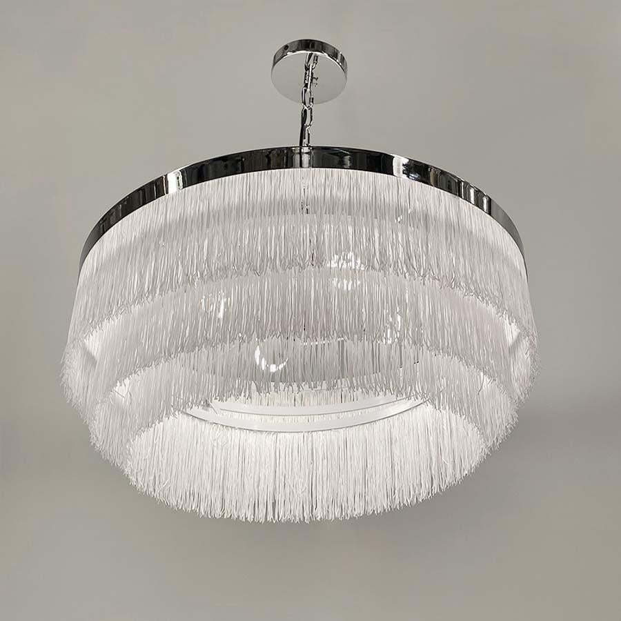 Люстра підвісна 3-х ярусна Ø 80 см Хром (MJ294 Silver/WT_1140)