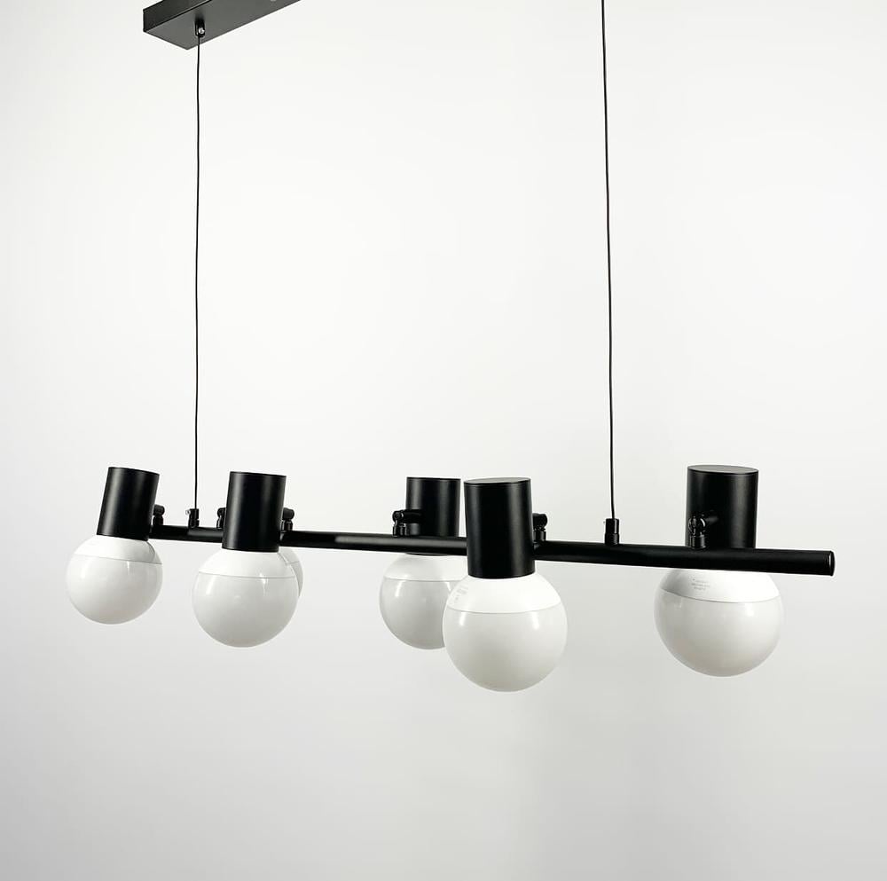 Люстра подвесная удлиненной формы на 6 ламп Черный (JU 18/6)