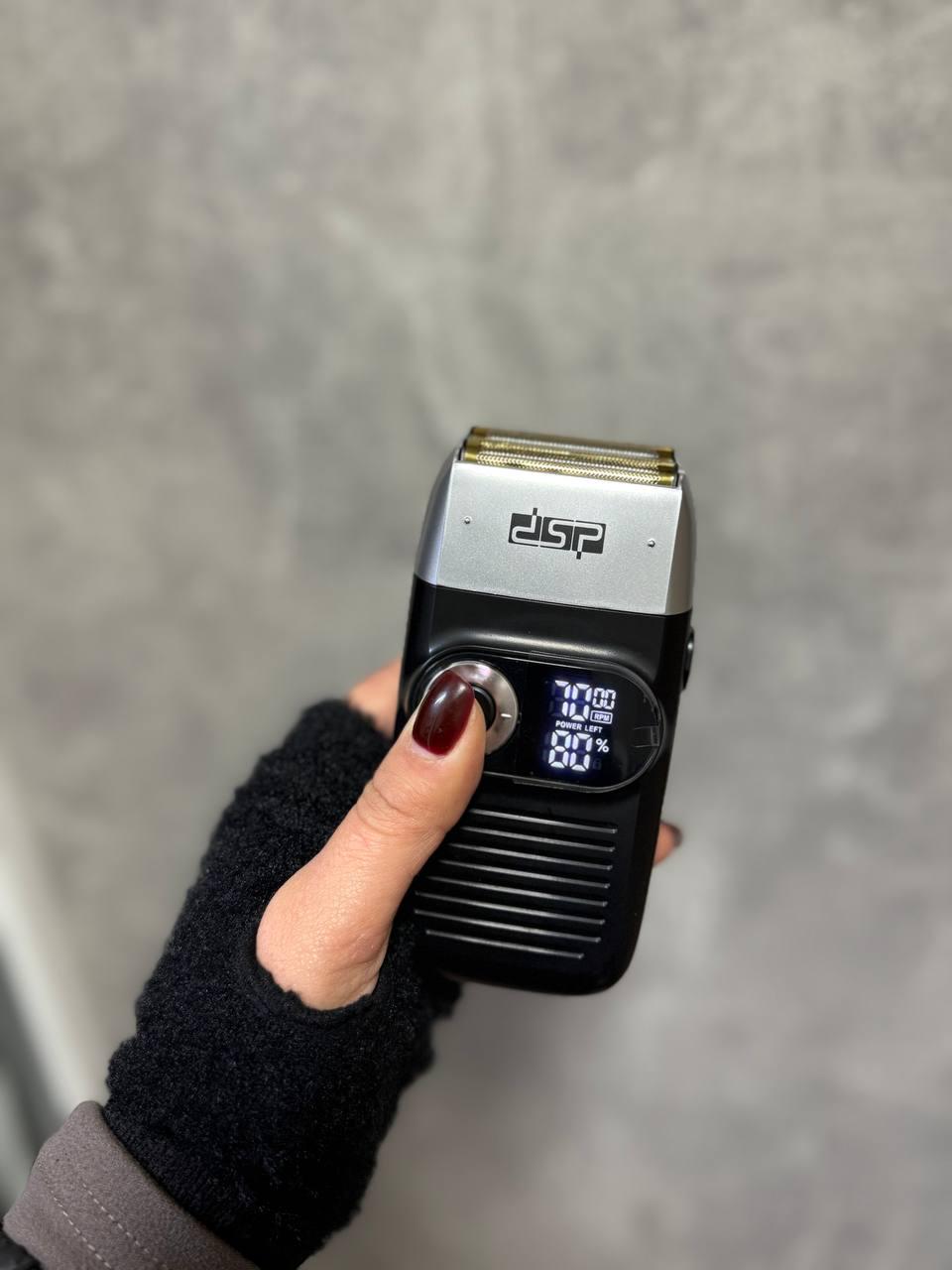 Электробритва шейвер DSP беспроводная Черный с серым (60088) - фото 4