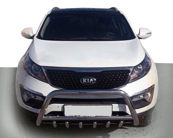 Кенгурятник WT003-1 CAN для Kia Sorento XM 2009-2014 гг. нержавеющая сталь Хром