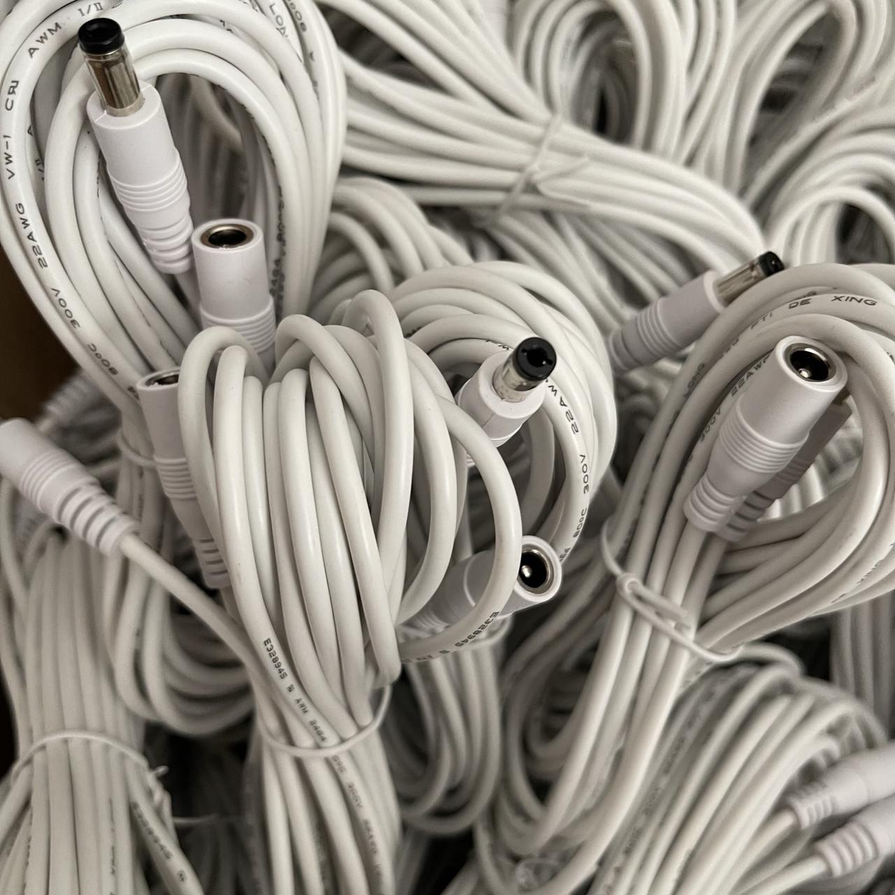 Кабель питания NK 12V 10 м 12V 5,5x2,1 мм Белый - фото 8