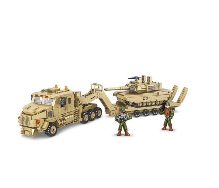 Конструктор LIMO TOY KB 1154 Военная боевая машина с трейлером и Танком ВСУ Армия 1138 дет. (37688964)