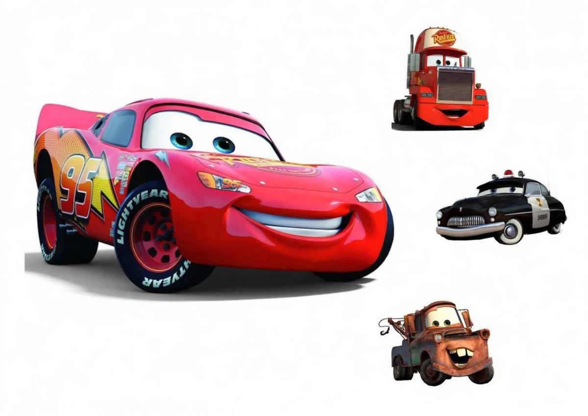 Картинка на торт вафельна Тачки 4 (6091)