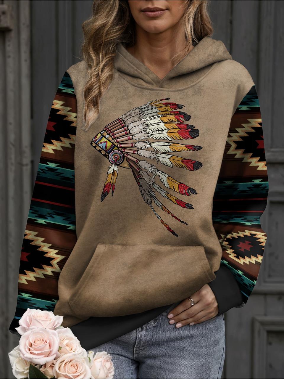 Худі жіноча Вождь XS Коричневий (11247)