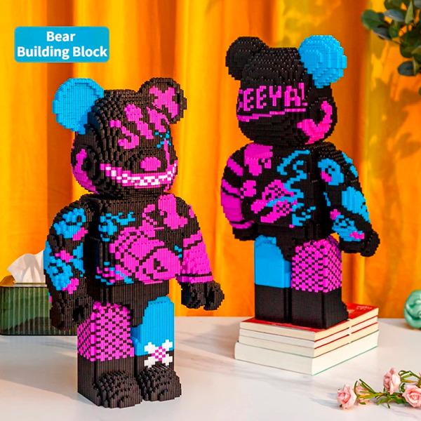 Конструктор Limo Toy Magic Blocks Jinx ведмедик Bearbrick 3031 деталь 40,5 см (14604137) - фото 4