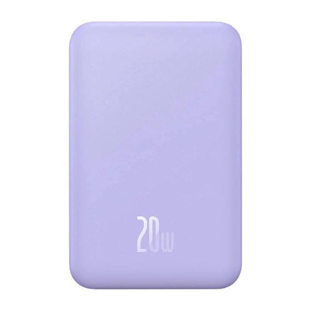 Повербанк Baseus Magnetic Mini 20000 mAh 20 W 2в1 QC3.0+PD3.0 с беспроводной зарядкой Qi 15 W Purple (PPCX150005) - фото 3