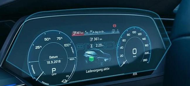 Защитное стекло Pixsel гибридное матовое на панель приборов Audi E-TRON 14,4" 2019