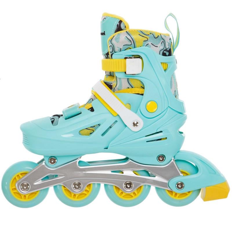 Роликовые коньки раздвижные детские Banwei BW-220 с защитой и шлемом р. 31-34 Мятный (BW-220_Мятный_S_(31-34) - фото 6 Роликовые коньки раздвижные детские Banwei BW-220 с защитой и шлемом р. 31-34 Мятный (BW-220_Мятный_S_(31-34) - фото 6