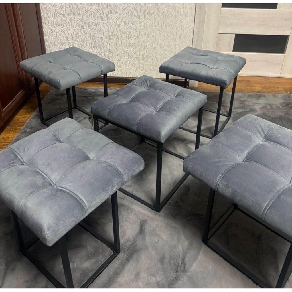 Пуф-трансформер Квадро Куб 5в1 Смарт 16 47х47х44 см Сірий - фото 5