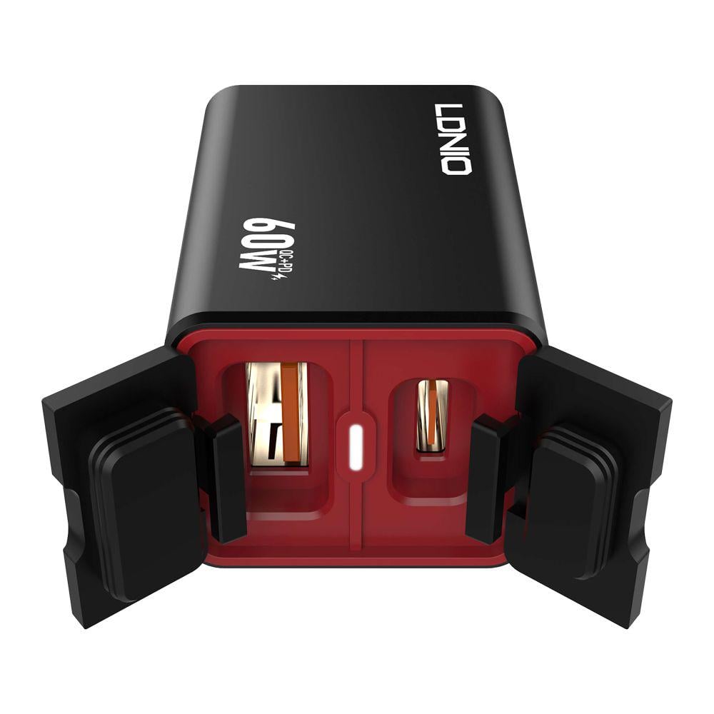 Зарядний пристрій автомобільний LDNIO C108 1USB/1USB-C 60W+Type-C to Type-C - фото 3