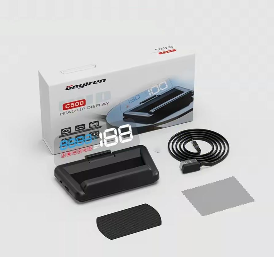 Проектор спидометра GEYIREN C500 Auto OBD2 GPS HUD для автомобиля OBD версия (2488982280)