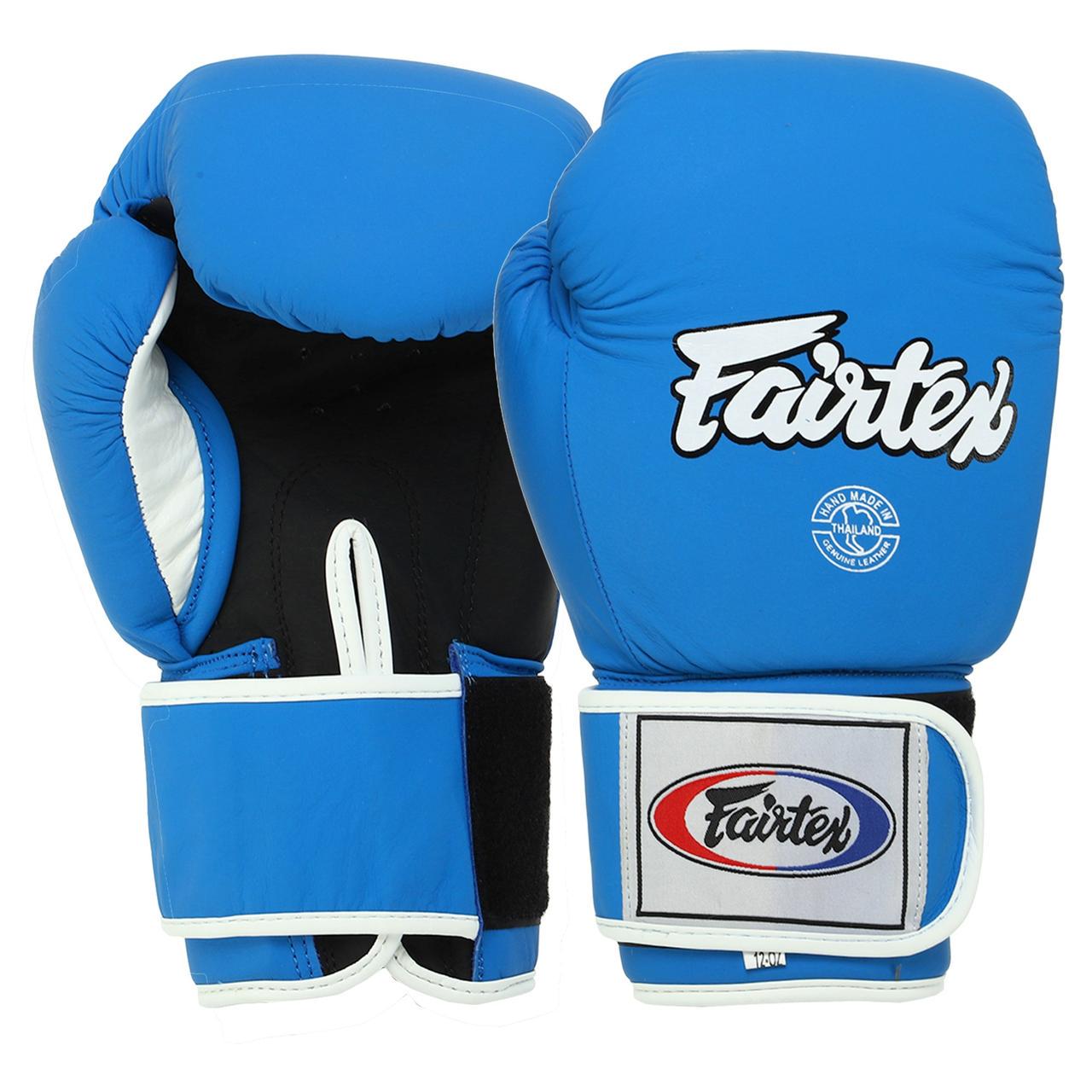 Боксерские перчатки FAIRTEX кожаные 14 oz Сине-черный (F-8577)