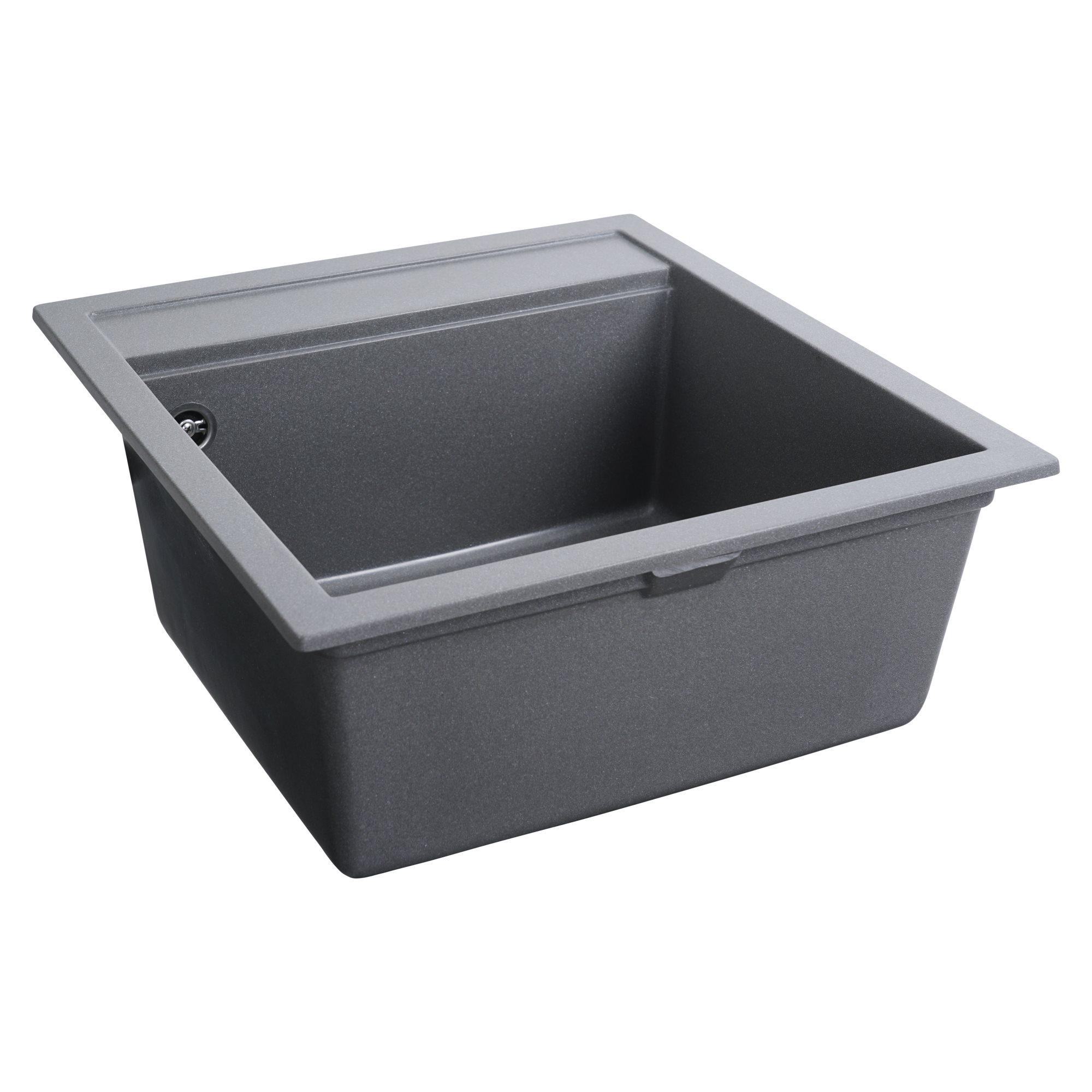 Мийка гранітна для кухні Platinum 5149 FIESTA матова Сірий мусон - фото 2 Мийка гранітна для кухні Platinum 5149 FIESTA матова Сірий мусон - фото 2