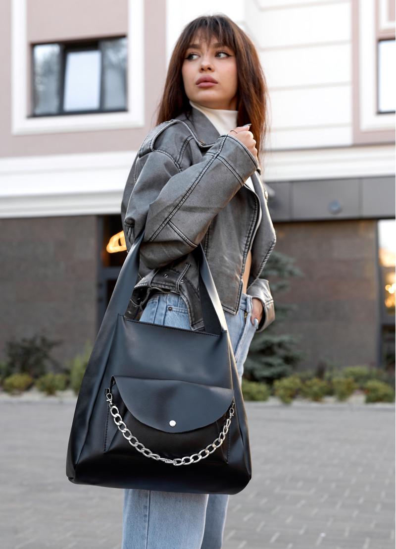 Жіноча сумка Sambag HOBO BLISS Чорний (53453001) - фото 5