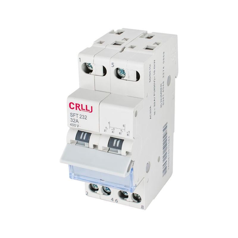 Переключатель напряжения 2-0-1 2P 32A 7kW 50Hz (185097)