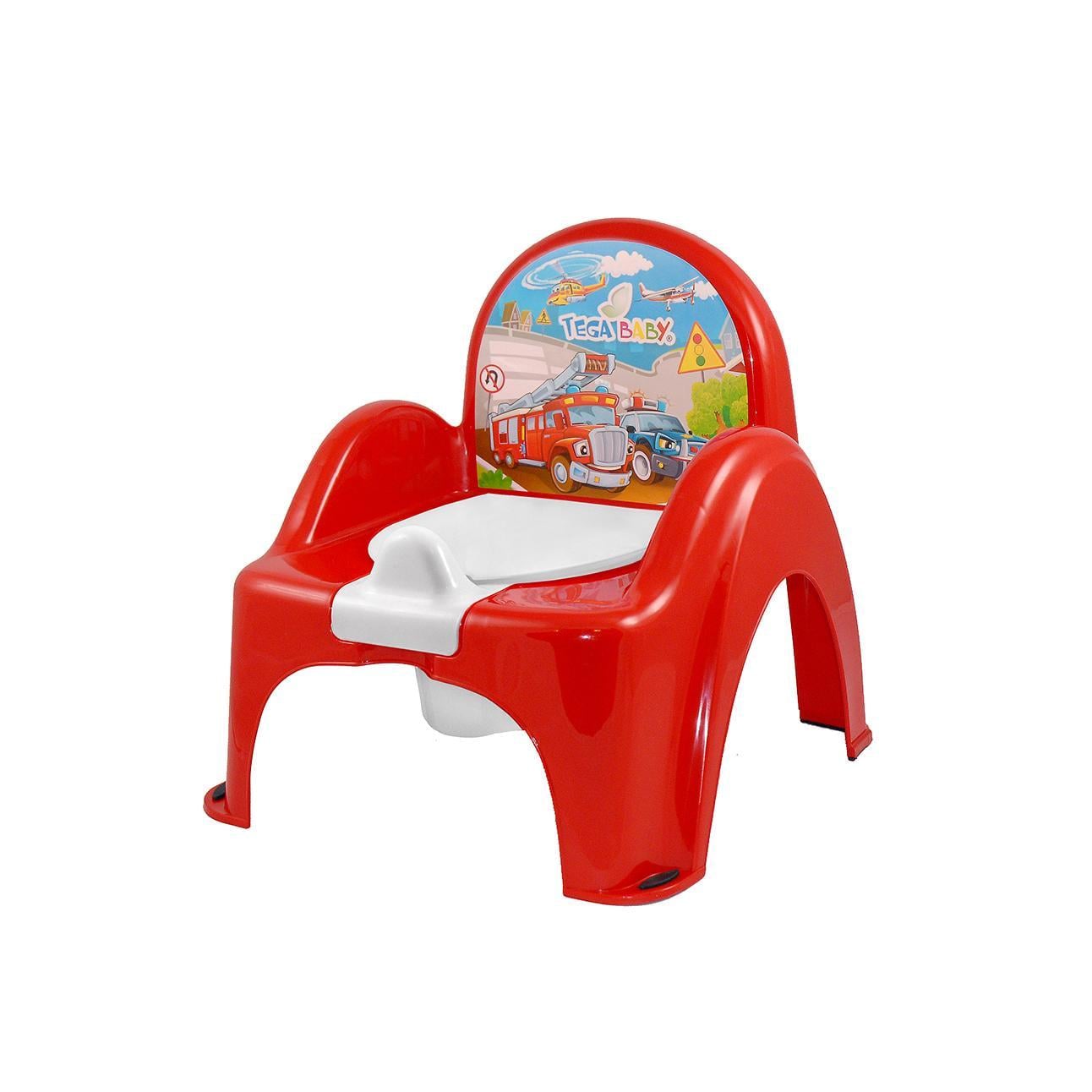 Горшок-стульчик с мелодией Tega Baby Авто Красный (PO-053-121)