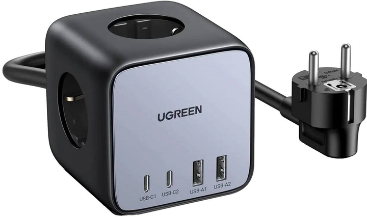 Зарядний пристрій UGREEN CD268 65W DigiNest Cube 2C2A Grey (60113)