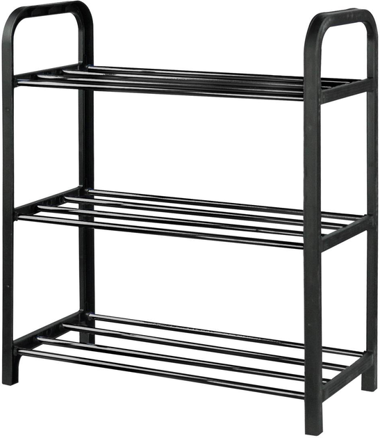 Полиця для взуття 3-х рівнева 14839 19х46х65 см Чорний (4995156) Полиця для взуття 3-х рівнева 14839 19х46х65 см Чорний (4995156)