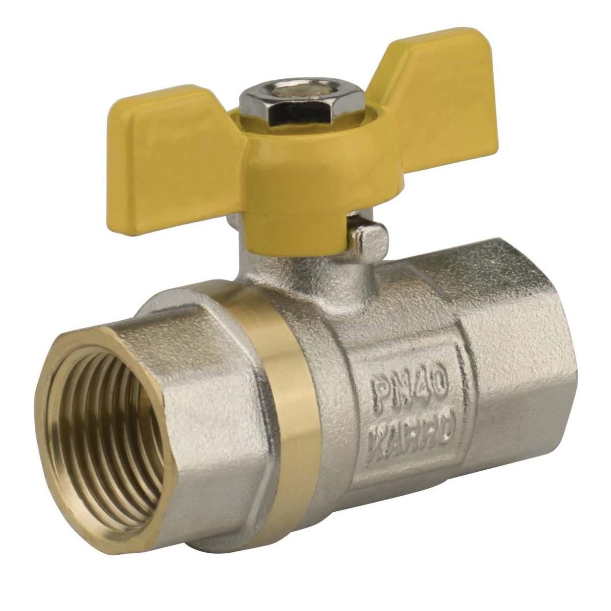 Кран кульовий KARRO STANDART+ SQ-1011790 1/2" ВВ для газу метелик (154247)