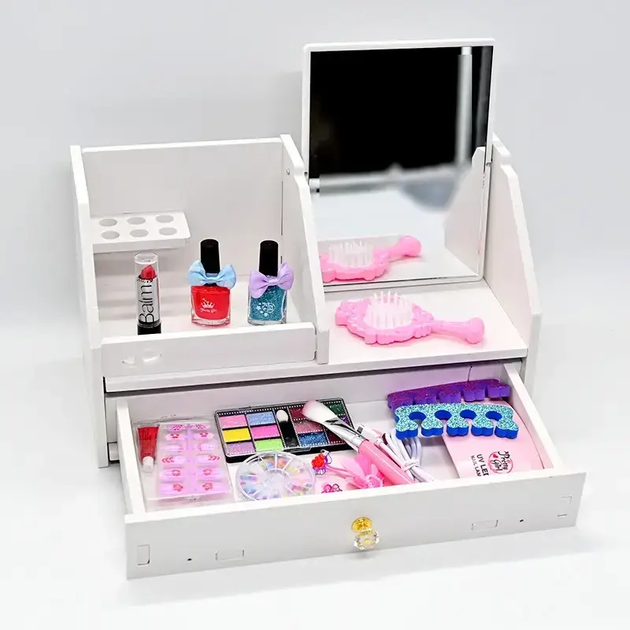 Настільний органайзер для дівчаток Fun Game 769-6 дзеркало з шухлядкою/косметика/LED-лампа 21 елемент (2403452629) - фото 4 Настільний органайзер для дівчаток Fun Game 769-6 дзеркало з шухлядкою/косметика/LED-лампа 21 елемент (2403452629) - фото 4