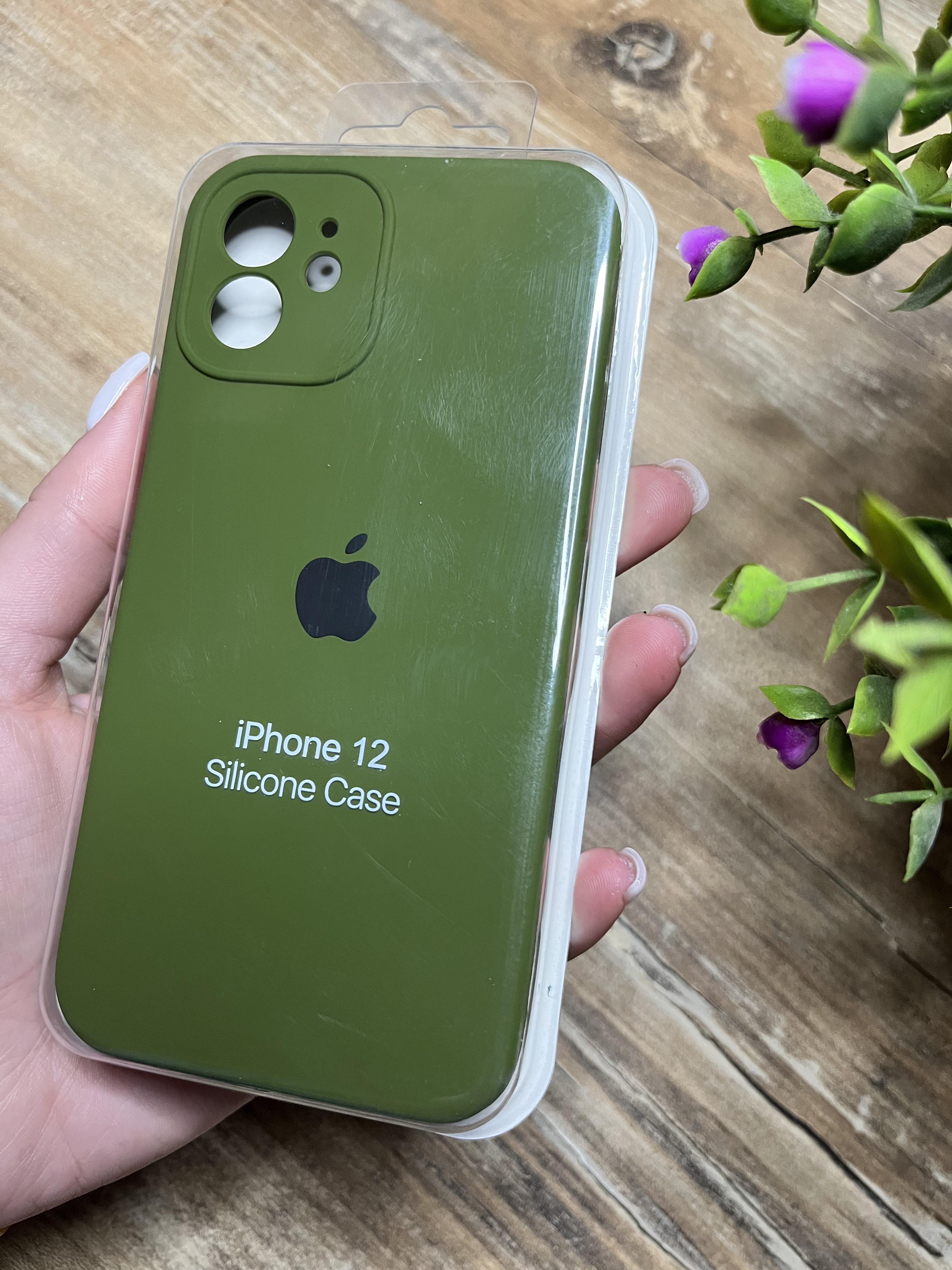 Чехол накладка на iPhone (Айфон) 12 квадратные борта silicone case full camera Apple Чехол накладка на iPhone (Айфон) 12 квадратные борта silicone case full camera Apple