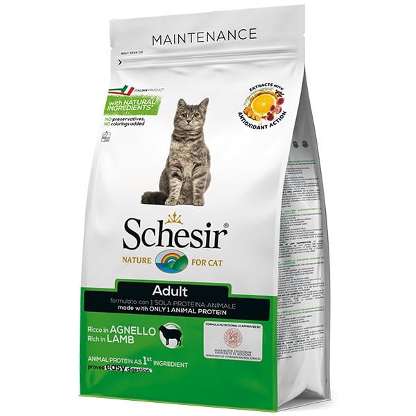 Корм сухий монопротеїновий для котів Schesir Cat Lamb ягня 400 г (ШКВЯ0,4)