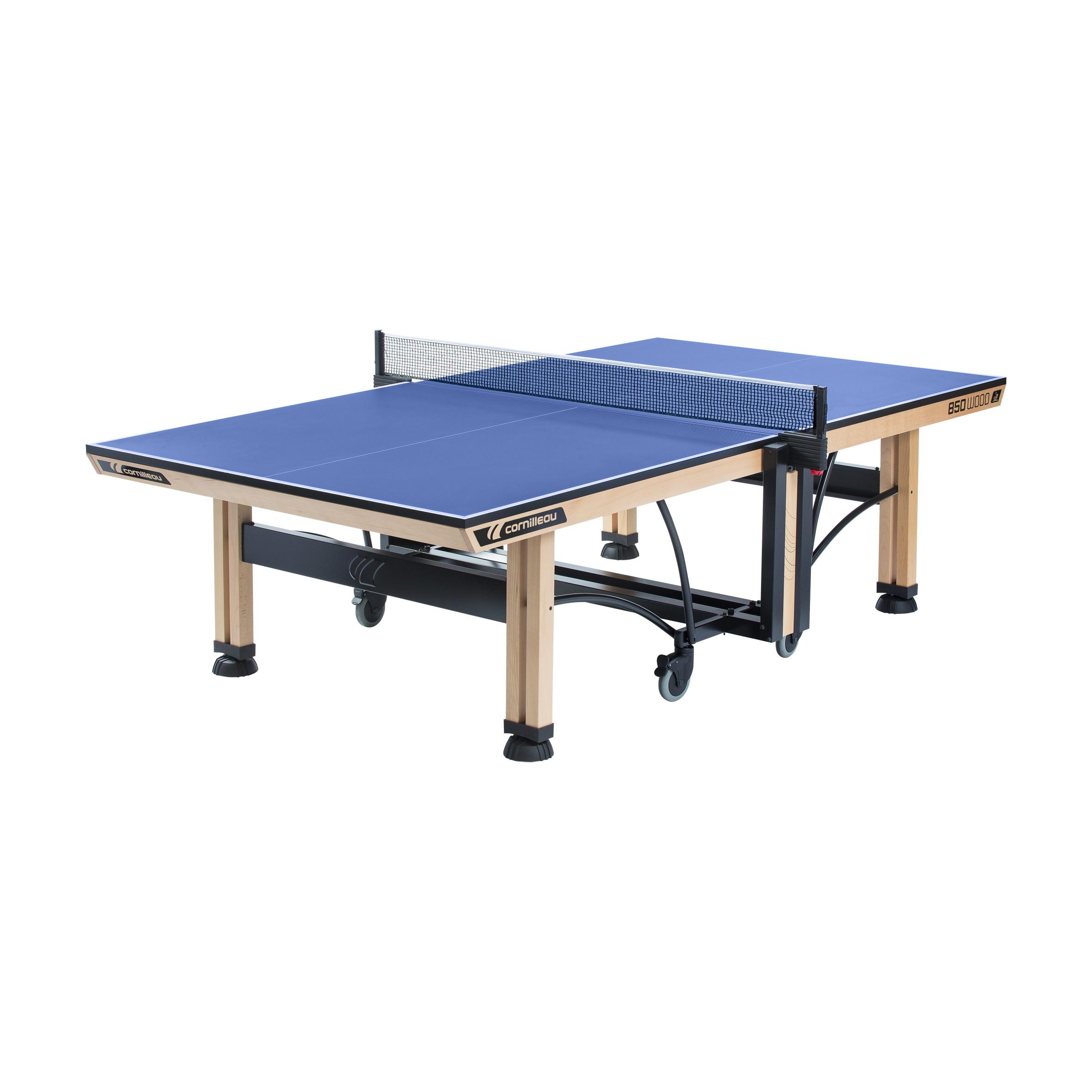 Теннисный стол Cornilleau 850 Wood Competition ITTF для помещений Cиний - фото 2