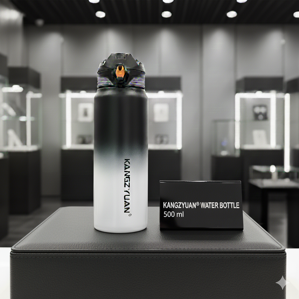 Термос із нержавіючої сталі KANGZYUAN з подвійною стінкою вакуумний 500 мл градієнт Чорний (2456495489) - фото 6 Термос із нержавіючої сталі KANGZYUAN з подвійною стінкою вакуумний 500 мл градієнт Чорний (2456495489) - фото 6