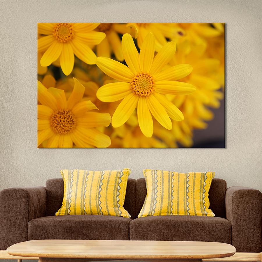 Картина цветы и растения Жёлтые цветы 120x80 см (A994-1)