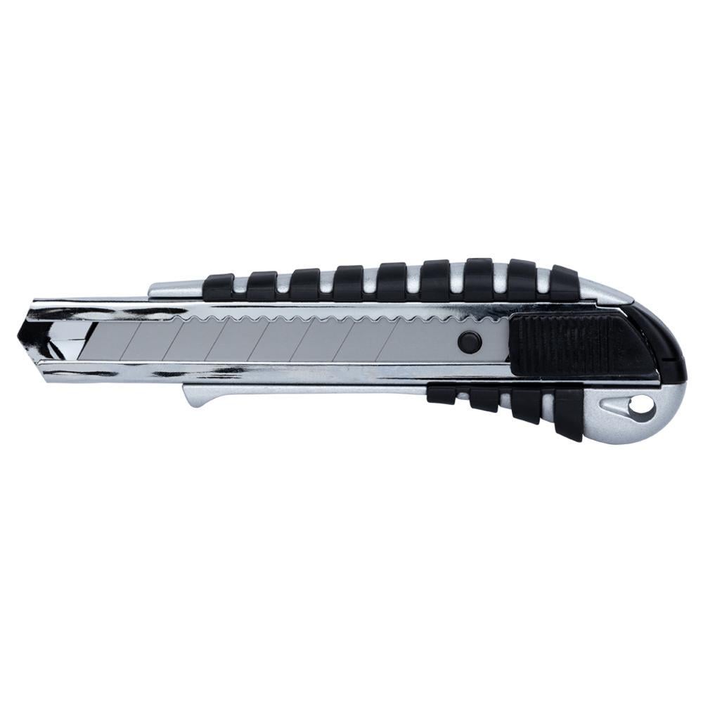 Нож строительный Sigma автоматический замок метал/резина лезвие 18 мм (8211041)