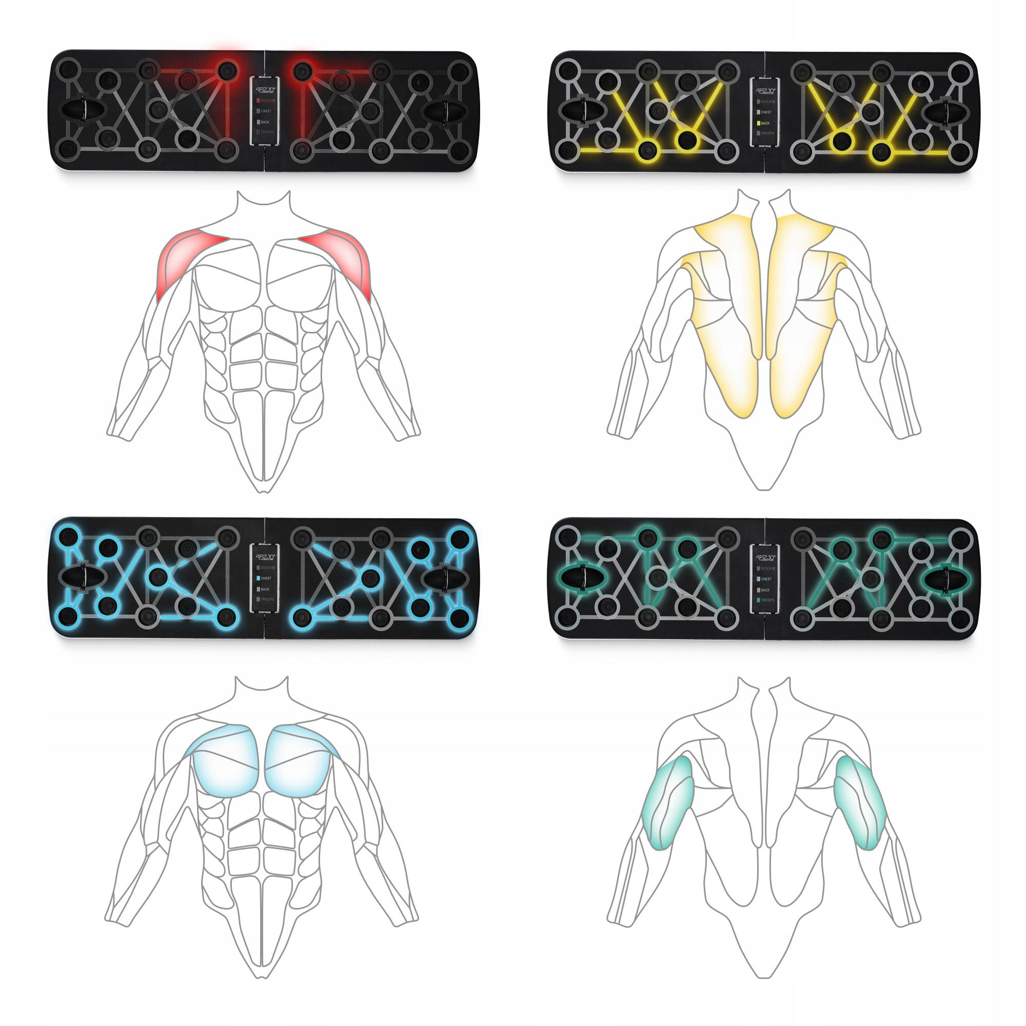 Упоры для отжиманий со сменным хватом 4fizjo Push-up Board (P-5907739312501) - фото 3