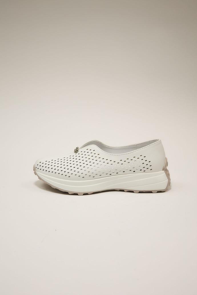 Мокасины женские ALLSY кожаные р. 38 Белый (195321) - фото 3 Мокасины женские ALLSY кожаные р. 38 Белый (195321) - фото 3