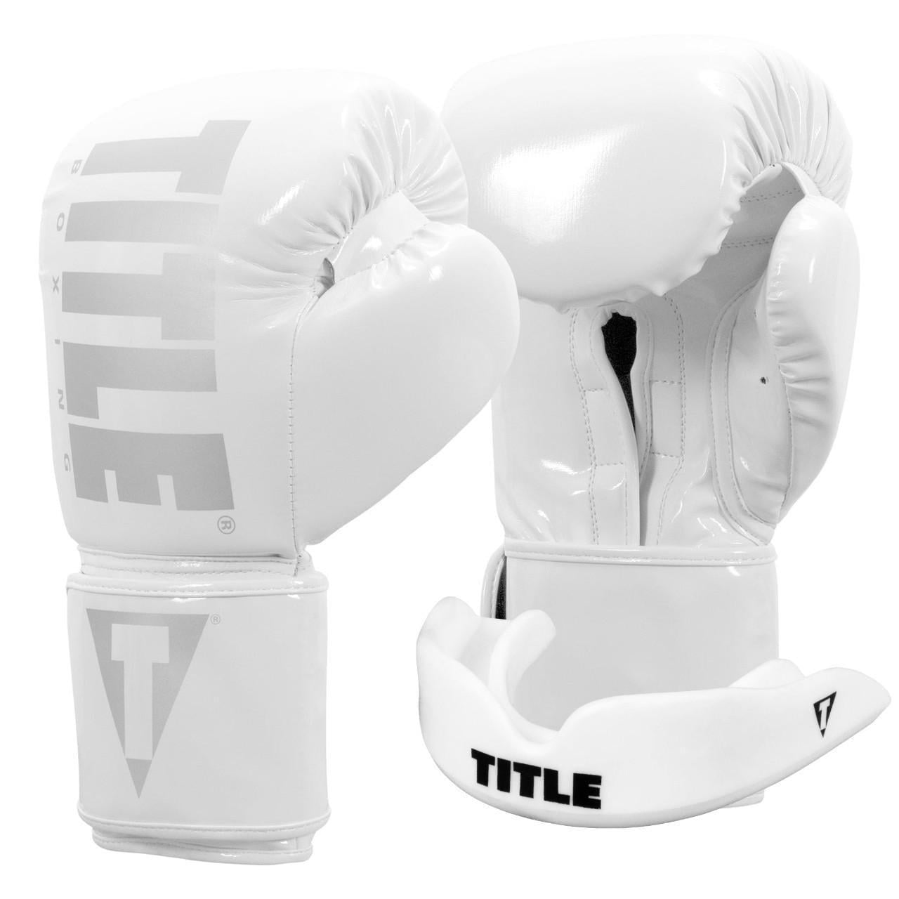 Боксерские перчатки Title Boxing Inferno Intensity Elastic 18 oz капа в комплекте White (3019820571)